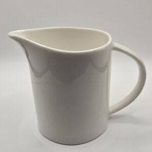White Elements Classic White Ceramic Coffee Tea Milk Creamer Pitcher With Handle